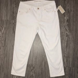 NWT Michael Kors Cropped White Jeans